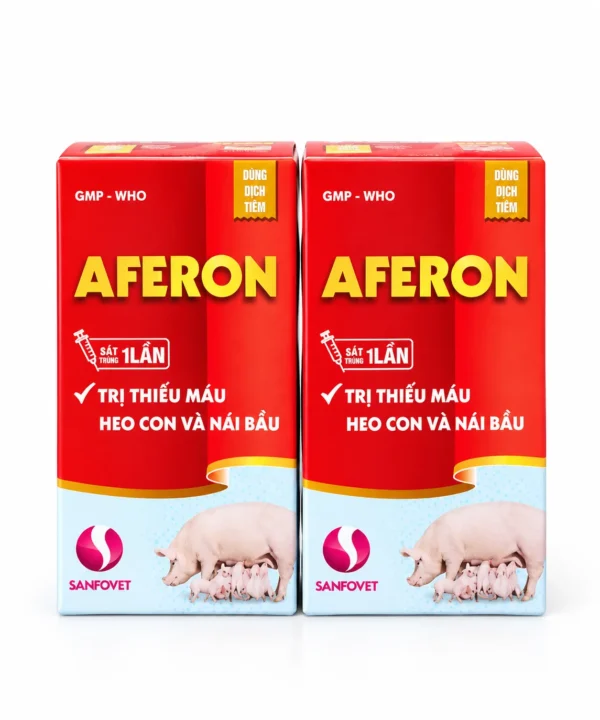 aferon-100ml-sanfovet-tri-thieu-mau-cho-heo-con-va-nai-bau-3 AFERON SANFOVET – Sắt tiêm cho heo con, nái – ảnh 3
