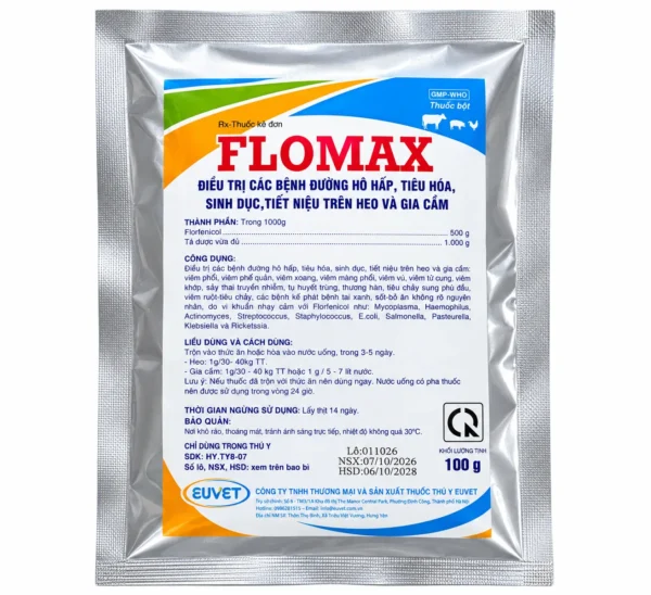 FLOMAX 50% EUVET – Florfenicol trị hô hấp