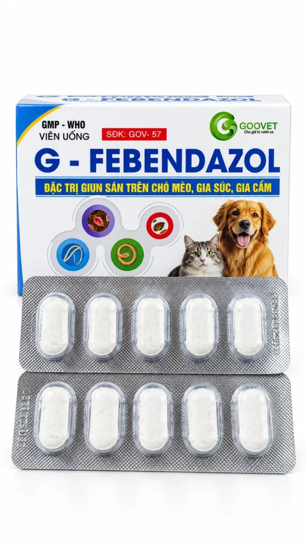 g-febendazol-tay-giun-cho-meo-1 G-FEBENDAZOL – Tẩy giun chó mèo