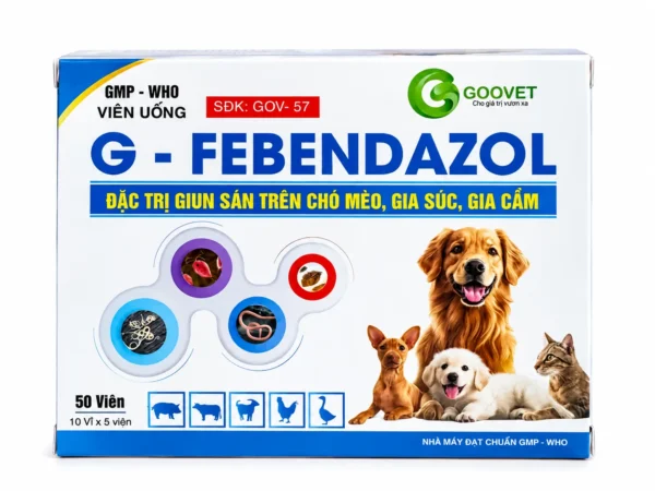 g-febendazol-tay-giun-cho-meo-2 G-FEBENDAZOL – Tẩy giun chó mèo – ảnh 2