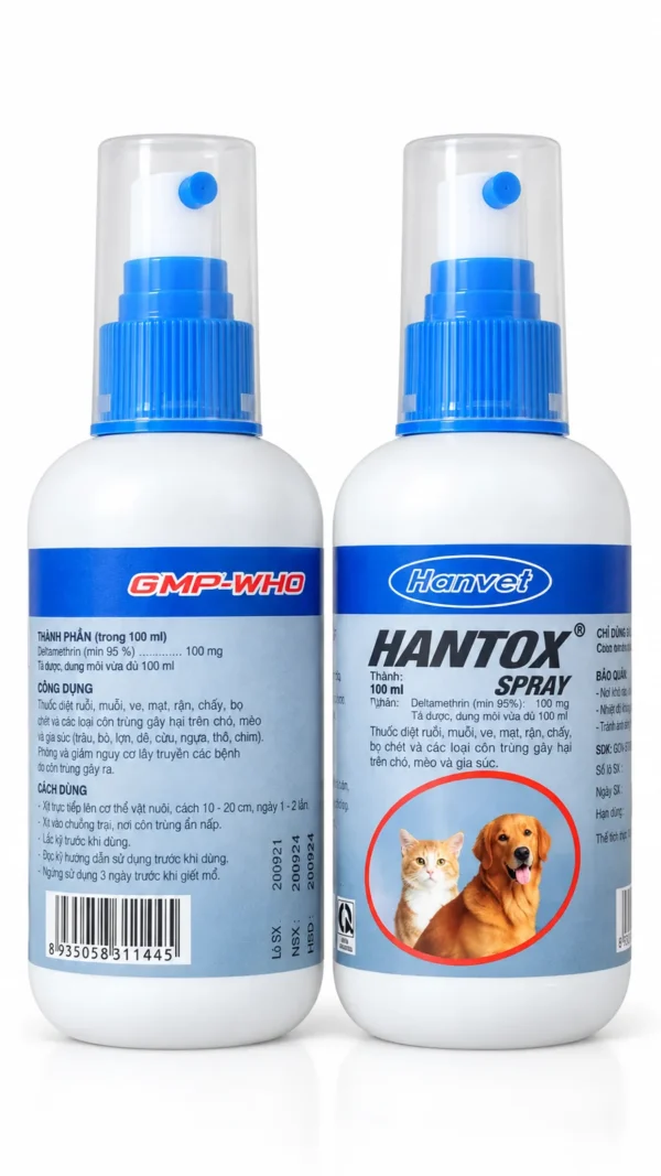 HANTOX-SPRAY – Xịt diệt ve, bọ chét, ghẻ