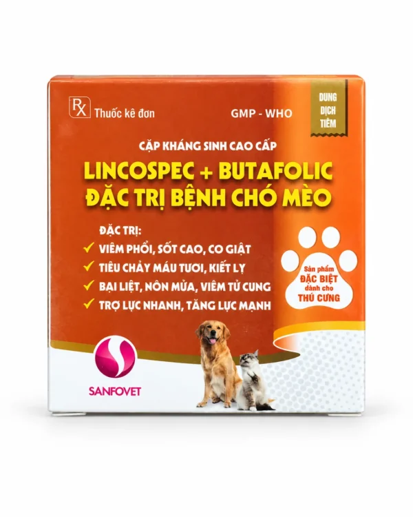 CẶP LINCOSPEC + BUTAFOLIC – Đặc trị bệnh chó mèo