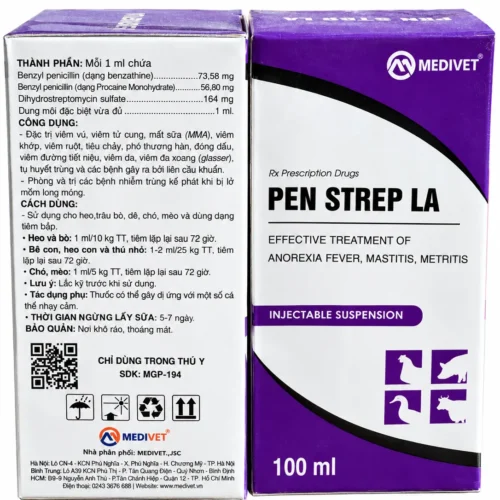 PEN STREP LA MEDIVET – Trị viêm vú, tử cung