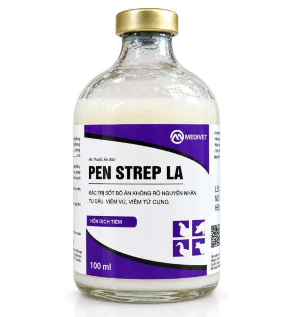 pen-strep-la-100m-medivet-2 PEN STREP LA MEDIVET – Trị viêm vú, tử cung – ảnh 2
