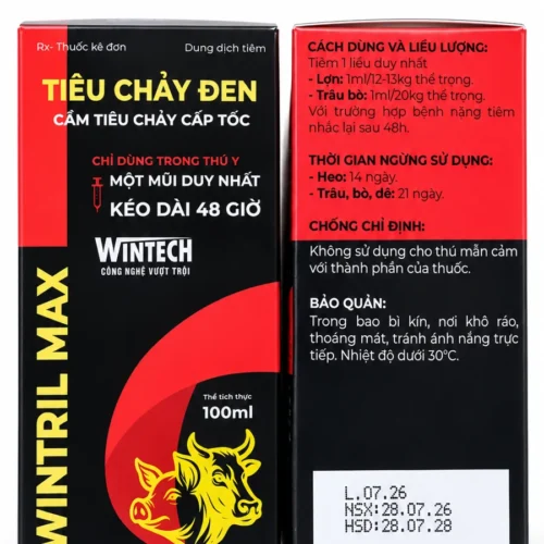 TIÊU CHẢY ĐEN – Enrofloxacin 20% tiêm